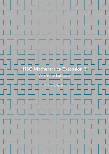 HSC Differential Equations